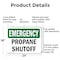 Signmission Propane Shutoff, 24 in W x Rectangle, Aluminum OS-2PACK-EM-A-1824-L-10413 - alternate 2